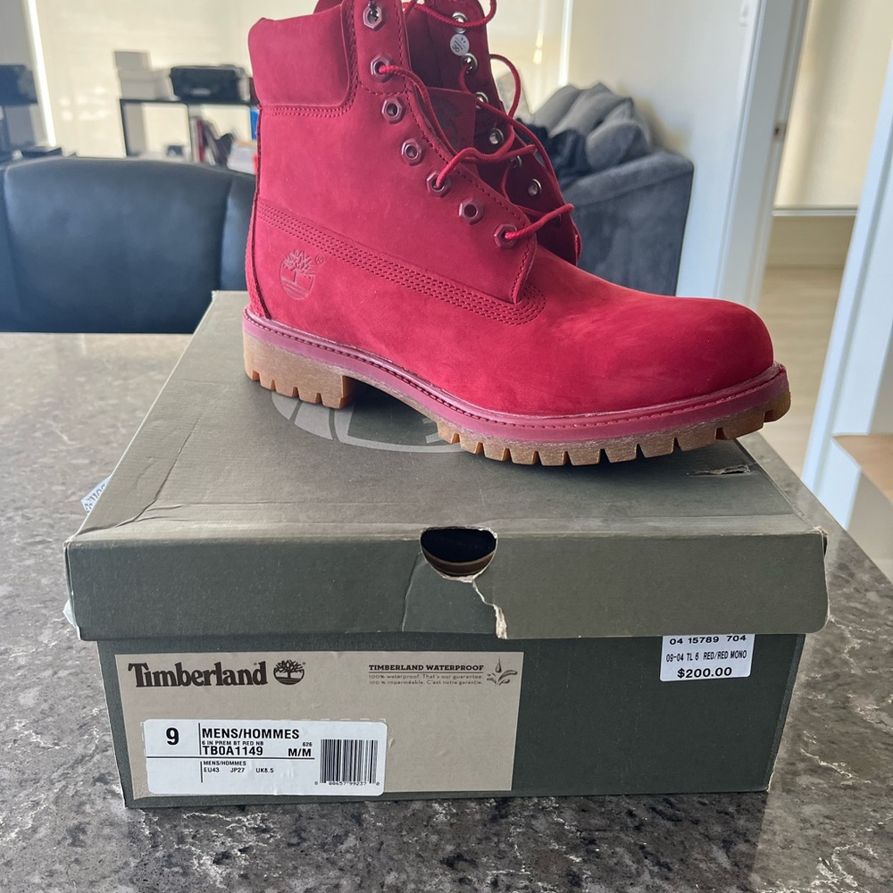 Timberland Red Suede Boots